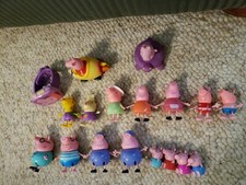 Rare 2003 Peppa Pig Friends  Family toy figures lot papa mama Gerald giraffe