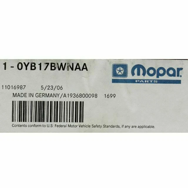 2004-2008 CHRYSLER CROSSFIRE PANEL DE INSTRUMENTOS GUANTERA BISEL MOPAR YB17BWNAA Foto 2 de 4