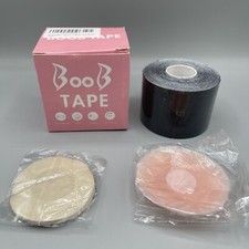 Ladies Invisible Breast Lift Tape Roll Push up Boob Bra Nipple Sticker 5M Black