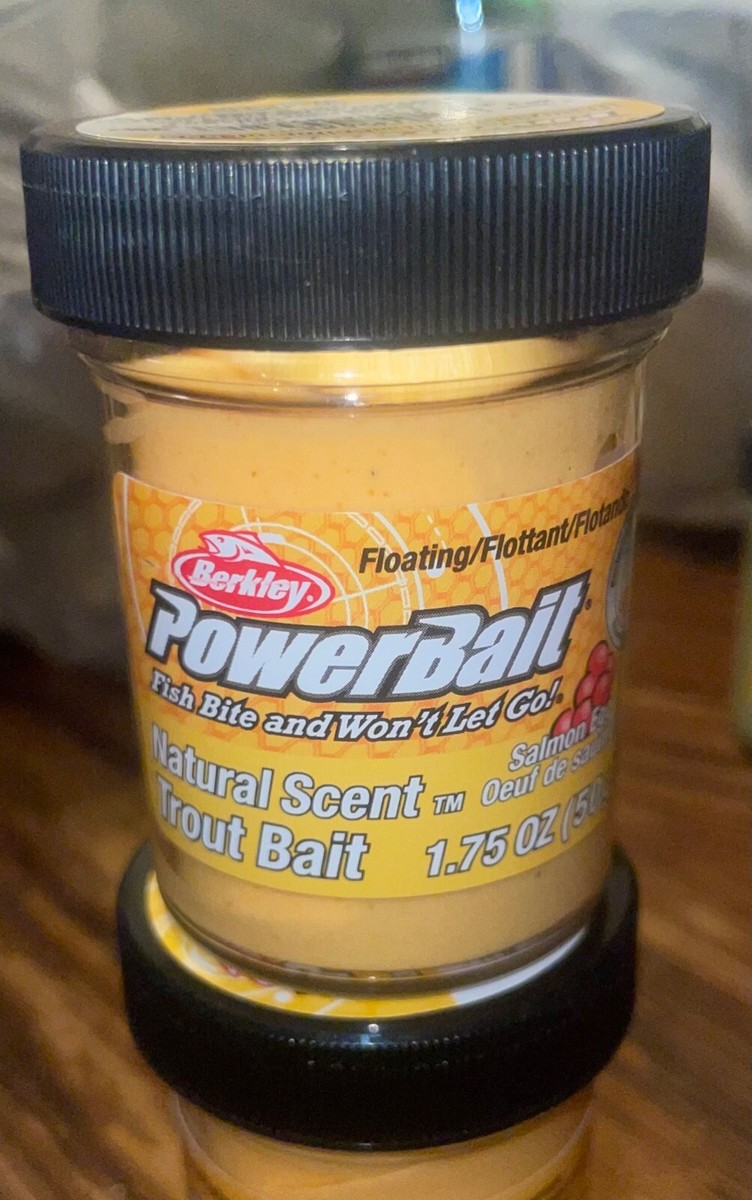 Berkley PowerBait Trout Bait Natural Salmon Egg Scent Peach Jar  BTSMP2