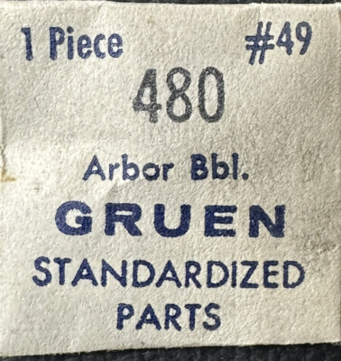 GENUINE GRUEN EB195 CAL480 ARBOR BBL JEWELER WATCH REPAIR PART NOS  