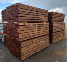 Timber Sleepers 2.4m Railway Sleepers 100x200mm Treated Softwood Landscaping