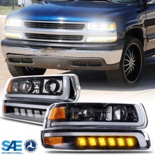 Dot Led Headlights Drl Assembly Wbulbs For 2001-2006 Chevy Tahoe Suburban Z71 Dot Led Headlights Drl Assembly Wbulbs For 2001-2006 Chevy Tahoe Suburban Z71