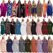 Islamic Abaya Muslim Women Maxi Dress Robe Dubai Arab Robe Loose Caftan Casual