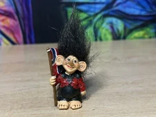 Norwegian Troll, Handmade Candy Design Standing Troll with Flag