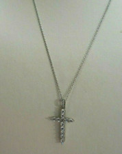 Sterling Silver .925 Cross with Cubic Zirconia Necklace