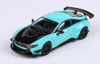 Paragon 1/64 Liberty Walk BMW i8 Pfefferminzgrün/schwarz (Hochwertig)