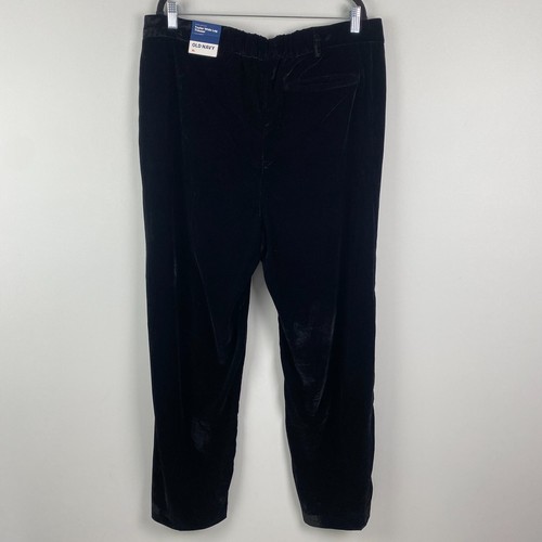 Old Navy Extra High-Waisted Taylor Wide Leg Trouser Velvet Pants Black Size XL - Picture 4 of 12