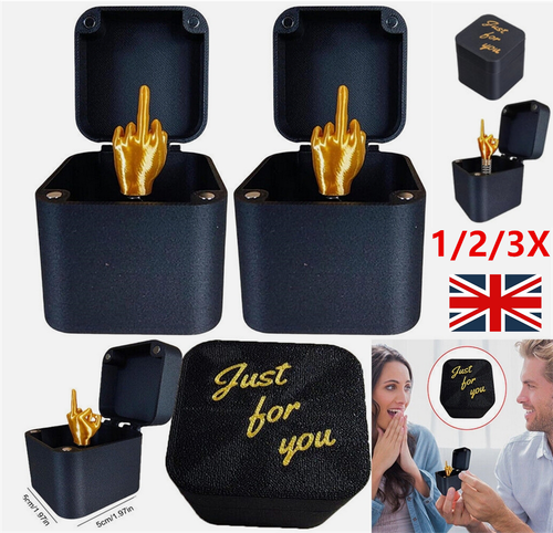 Middle Finger In A Box Funny Surprise Prank Spoof Hand Pop Up Box Gift Adult UK - Picture 2 of 15