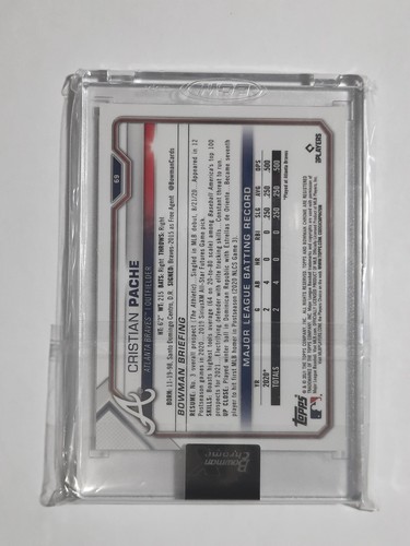 Cristian Pache 2021 Bowman Chrome X #69 Green XFractor Rookie RC SP Braves /31 - Picture 2 of 2