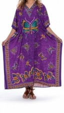 Women's African Caftan Dress Kaftan Hippie Kimono Sleeve Cocktail Maxi Free Size