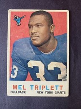 Mel Triplett Rookie Card RC 1959 Topps #160 Vintage VG. rookie card picture