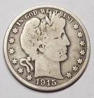 1915-D BARBER HALF DOLLAR ~ Original VG+~ Free U.S. Ship
