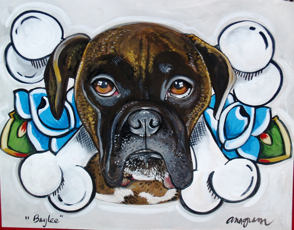 Custom colorful dog best sale painting