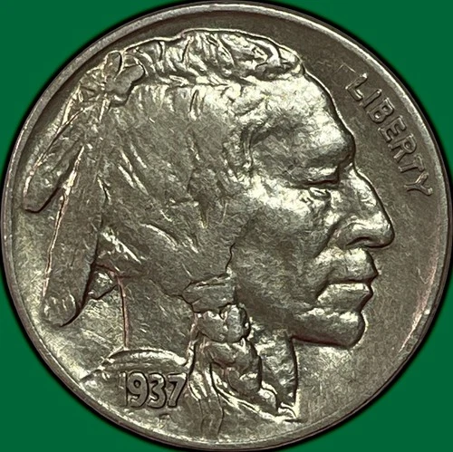 1937 Buffalo Nickel Almost Uncirculated AU Coin #36461