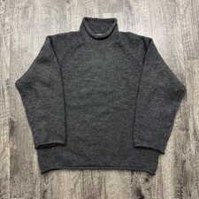 Vintage J Crew Roll Neck Sweater Oarsman Fisherman Wool Knit Pullover L