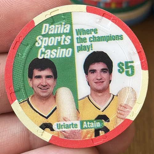 Dania Sports Casino Jai-Alai Poker Racing $5 Chip - Bild 2 von 3