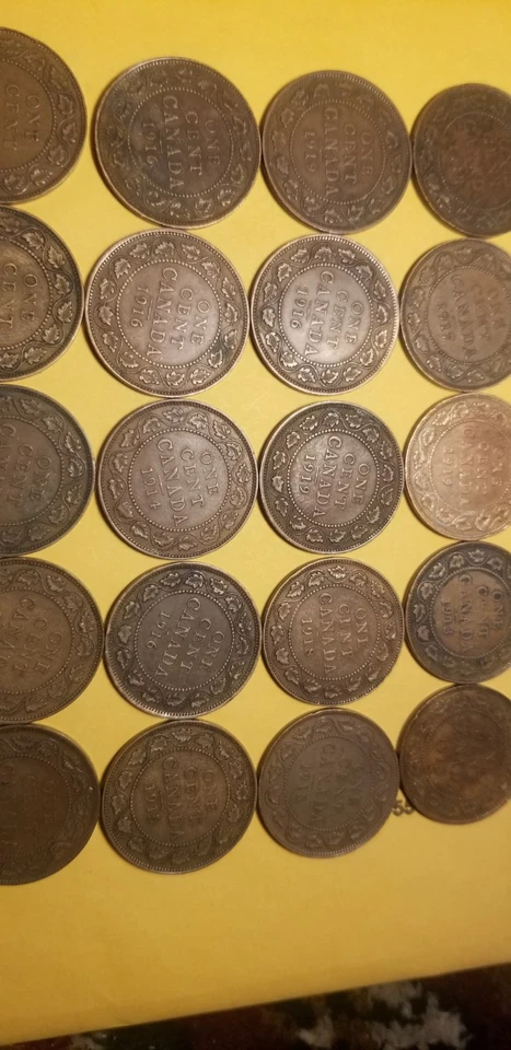 Canada Large Cent Coins Collection 25 Coins Idser1. - Image 3 of 4