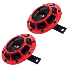 Supertone 12V High Low Tone Twin Horn Kit Red Protective Grill 003399801 Fix