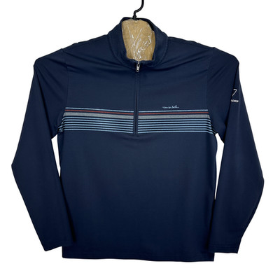 Travis Mathew Pullover Herren Medium Navy Musik machen Stretch 1/4 Reißversch...