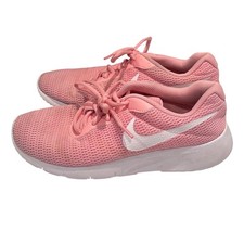Nike Tanjun Pink White Girls Sneakers Running Shoes Size 6Y