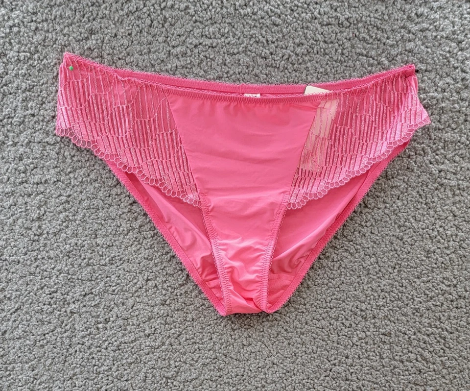 Bikini Wacoal La Femme para mujer 7-L rosa intenso bordado laterales cintura elástica Foto 2 de 4