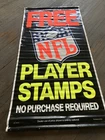 Vintage Sunoco 1972 NFL Action Football Stamps Sign Oil/Gas