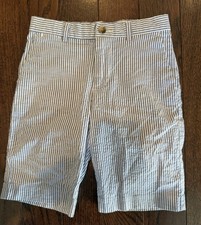 Polo Ralph Lauren Boys Seersucker Shorts Blue White Stripe Size 7