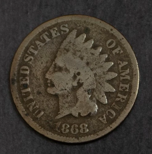 1868  Indian Cent Good Details  Lot 4834