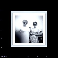 Old Square Photo WOMEN WEARING SUNGLASSES FINGER IN FRAME