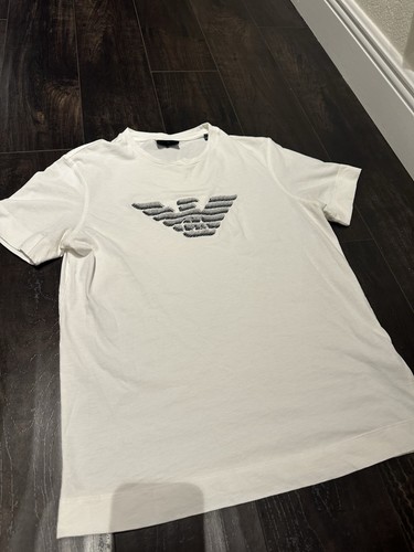 Men's Emporio Armani V T shirt Short Sleeve Slim Fit Crew Neck Tee Size M