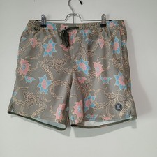 Roark Swim Trunks Shorts Mens Medium Multicolor Floral Pockets Surf Beach Board
