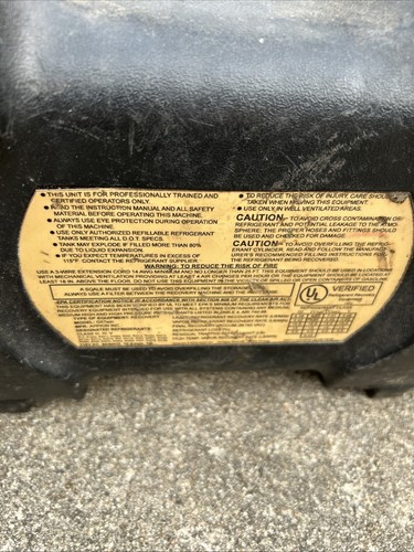 Appion G5 Twin Refrigerant Freon Recovery Machine For Parts or Repair - Picture 10 of 10
