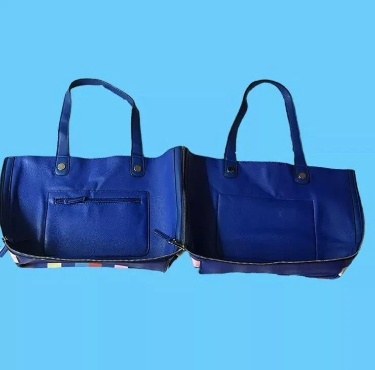 2 сумки в одной вы можете использовать его как темно-синий или положить его наизнанку с молнией - Изображение 2 из 4