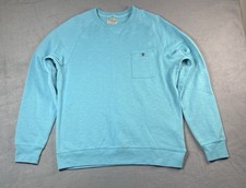 L.L. Bean Womens Large Pocket Sweatshirt Teal Crewneck Raglan French Terry Soft