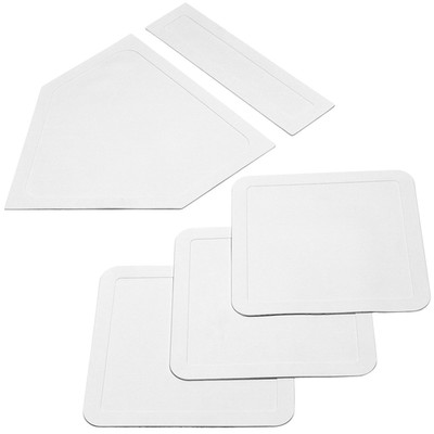 GoSports Baseball & Softball 5 Piece Base Set - Rubber Field One Size, White