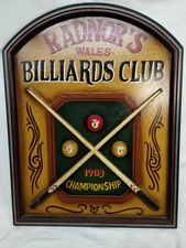 Billiard Room Radnors Wales  Billiards Club Man Cave Sign Pool Hall Gift 3D Wood