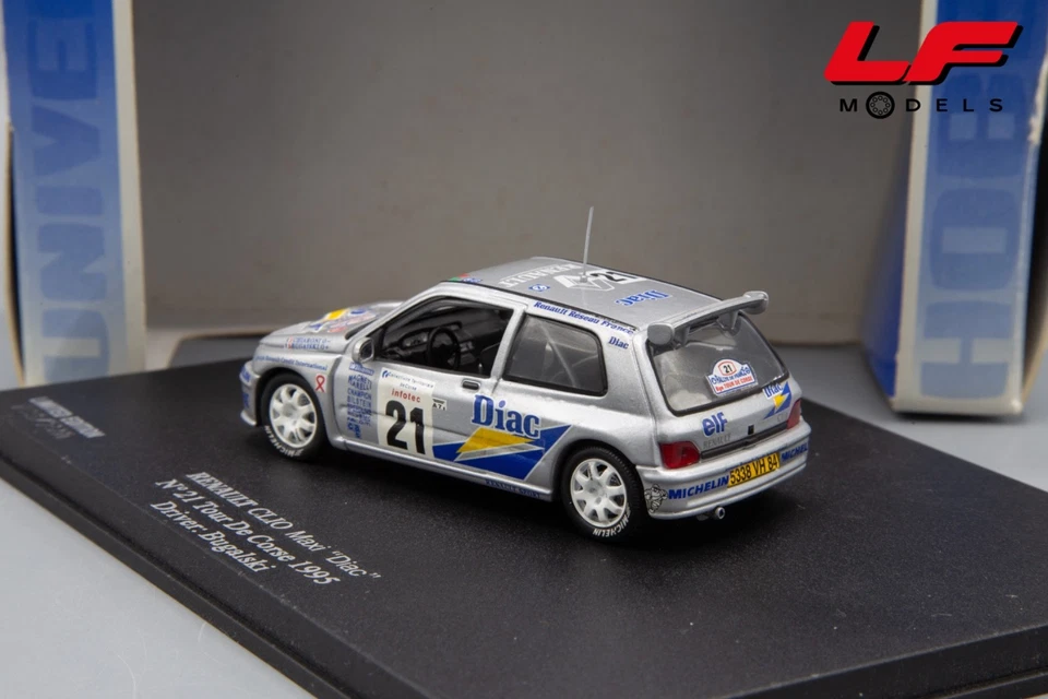 1:43 Renault Clio Maxi "Diac" N°21 Tour De Corse 1995 - Universal Hobbies - Immagine 2 di 3