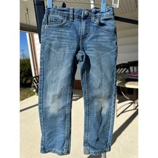 Levis Performance 511 Slim Jeans Boys Blue Denim Adjustable Waist 4 REG