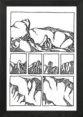 Konturen der Natur gerahmtes Wandbild Poster Leinwanddruck Bild