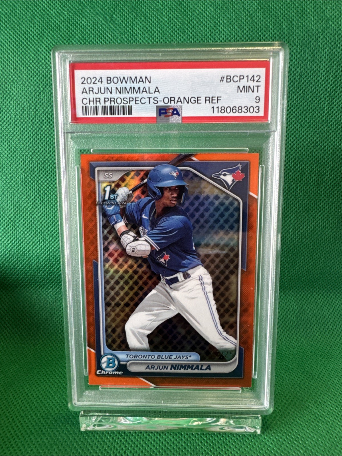 2024 Bowman Chrome Arjun Nimmala 1st Bowman Orange /25