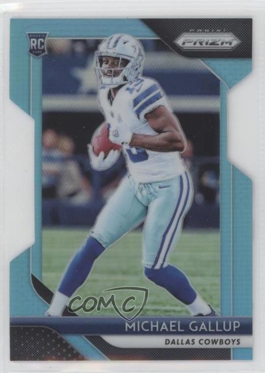 2018 Panini Prizm Rookie Light Blue Prizm 187/199 Michael Gallup #226 10k8