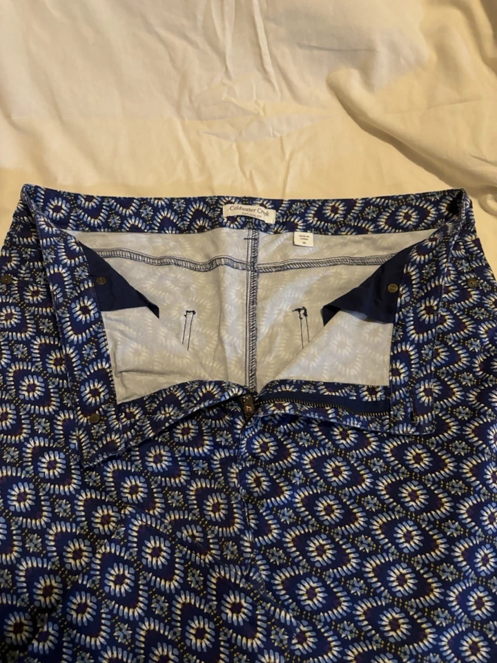 Джинсы узкие Coldwater Creek синие с геометрическим принтом натуральный крой размер 16 осень зима - Изображение 4 из 4