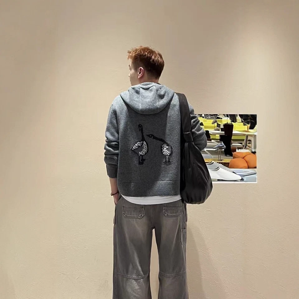 Cárdigan tejido Thom Browne para mujer otoño invierno nuevo informal de lana con cremallera Foto 2 de 4