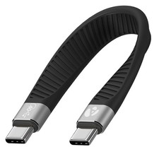 Short USB-C to USB-C USB4 Fast Charger Cable, 5 inch, 40 Gbps, 240W, Thunderb...