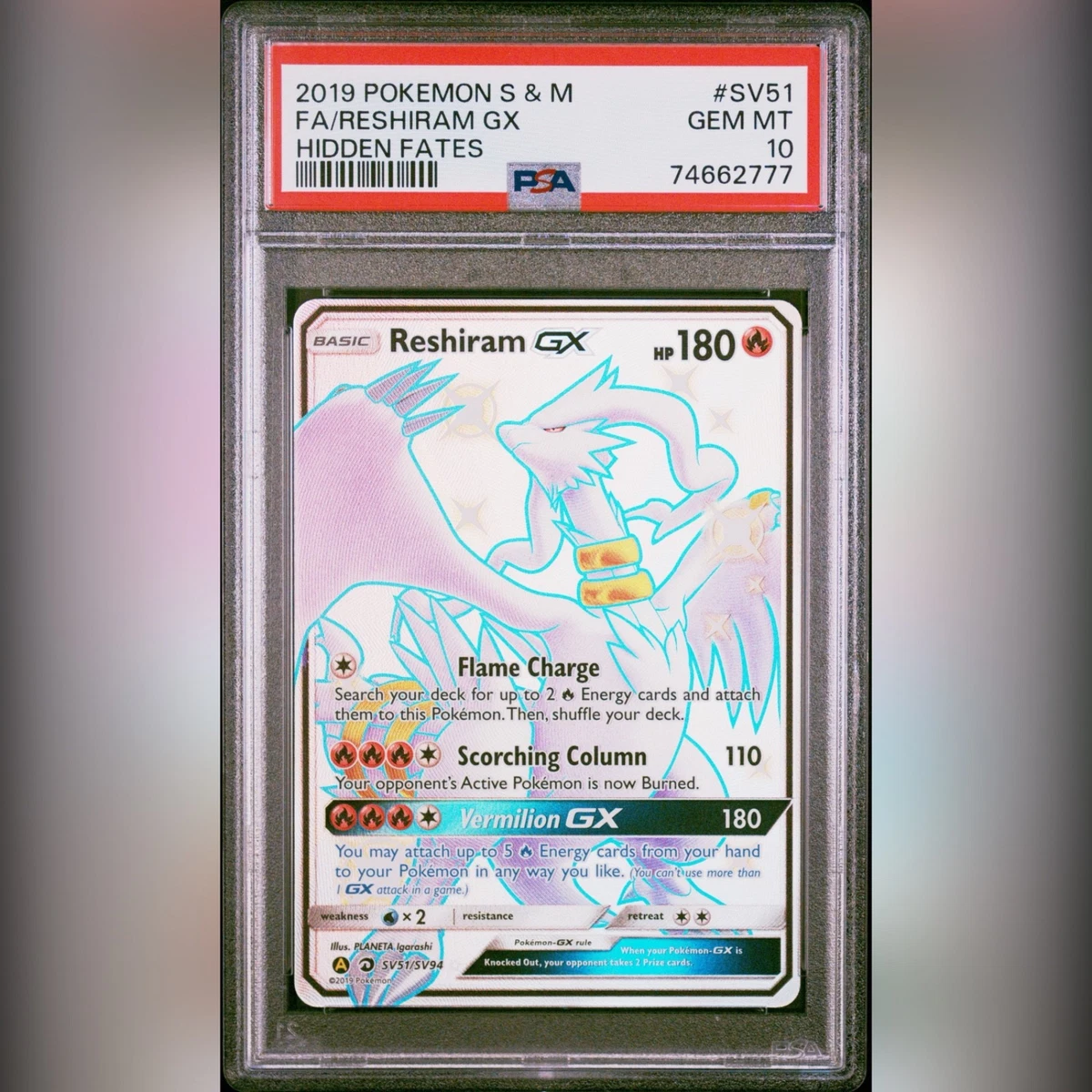 Reshiram Pokémon TCG Professional Sports Authenticator (PSA