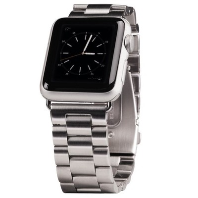 Hama Uhren-Band Glieder-Armband Edelstahl für Apple Watch 38mm 40mm Series 1-6