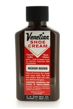 Medium Brown Shoe Cream 3 Ounces for Leather Care and Restoration