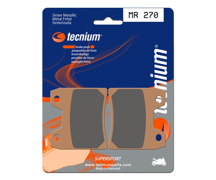 Plaquettes de frein TECNIUM MR270 métal fritté pour renouveler l'usure de vos freins