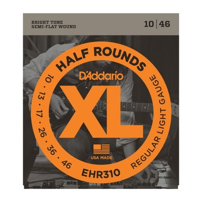 D'Addario EHR310 10-46 Half Rounds Stainless Steel Regular Light